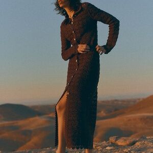 NWT H&M brown crochet dress / skirt set